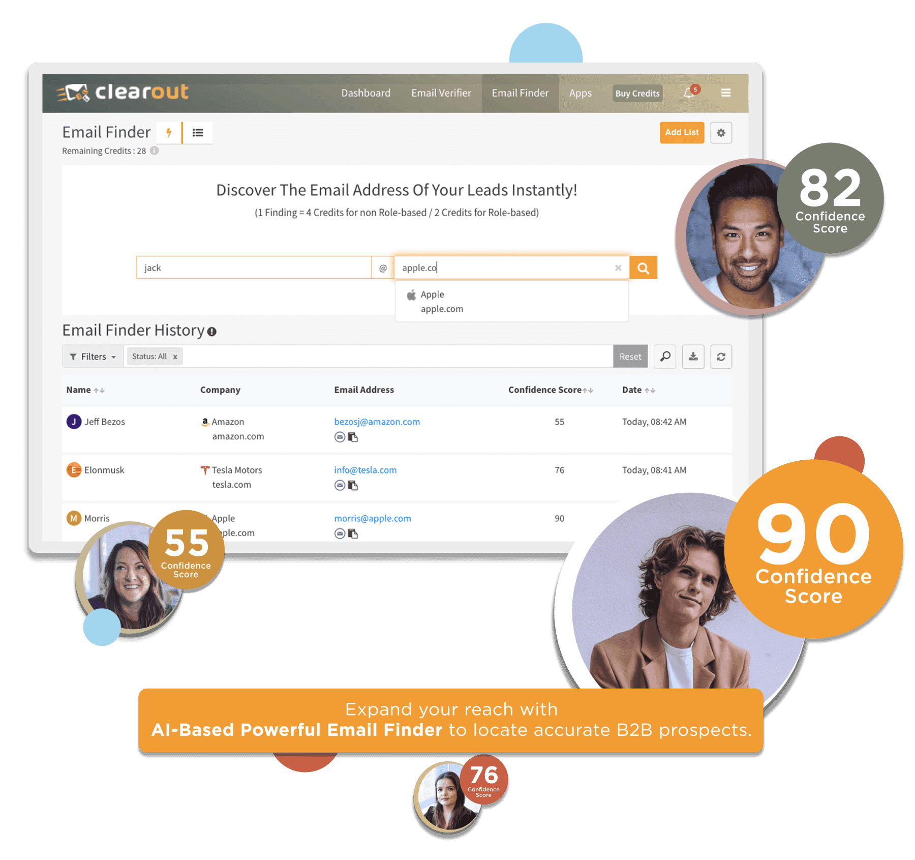 Clearout's LinkedIn Chrome Extension for discovering LinkedIn Leads 