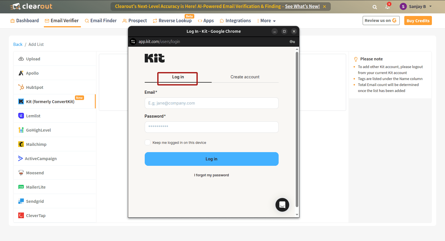 Connect Your Kit Account