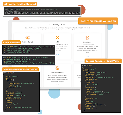Clearout's REST API for finding and verifying email addresses