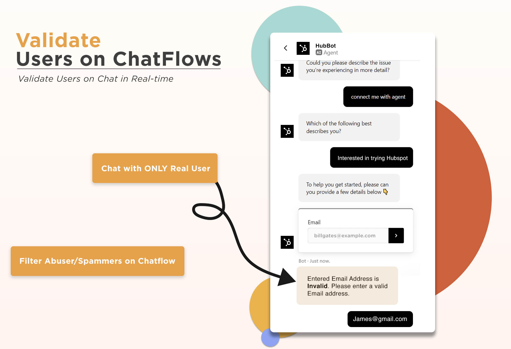 Validate HubSpot chatflow users in real time with Clearout