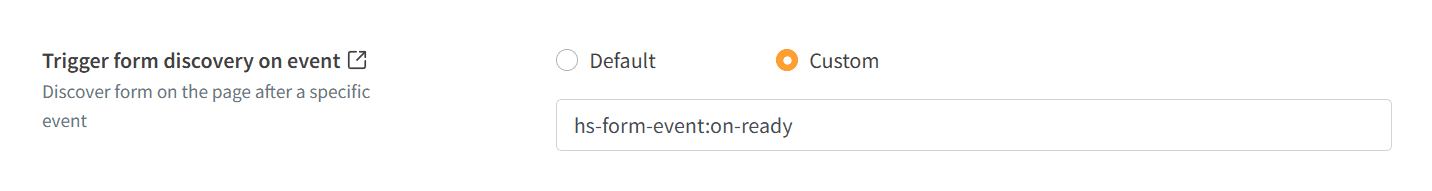 trigger form discovery on event to integrate with Clearout JavaScript Widget