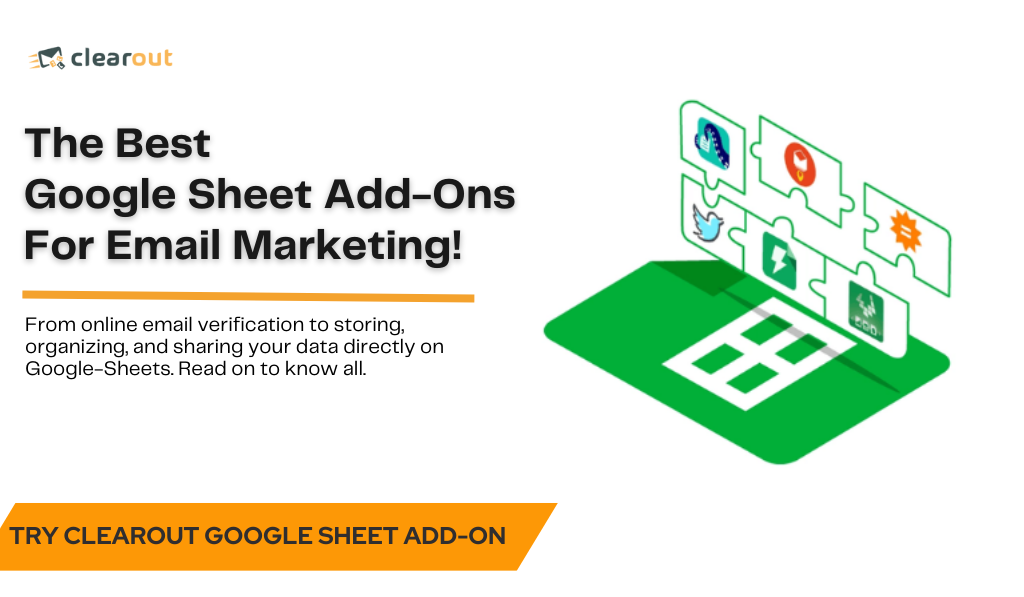 A complete package for email marketing with fifteen Google sheets add-ons