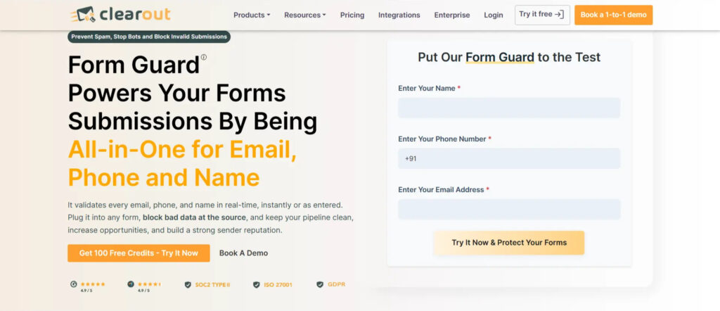 FormGuard Landing Page