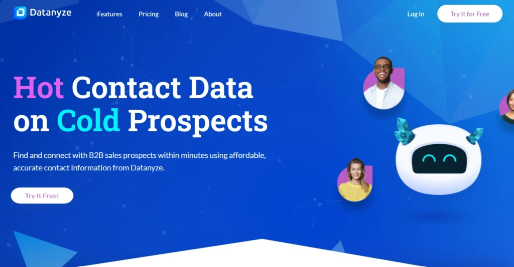 Datanyze home page.