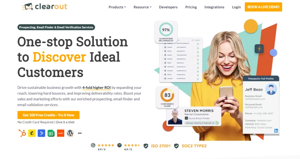 best sales prospecting tool : Clearout