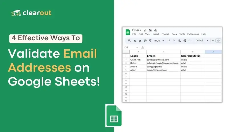 verify emails in google sheets