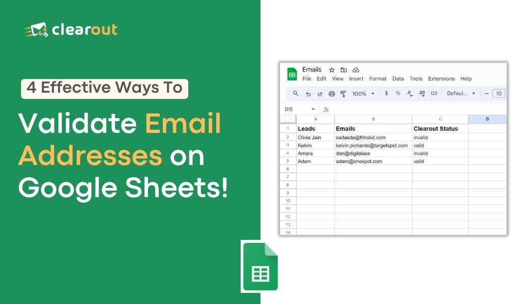 verify emails in google sheets