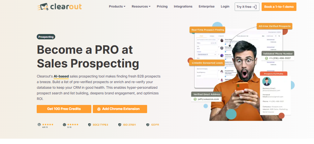 Clearout Sales Prospecting Tool