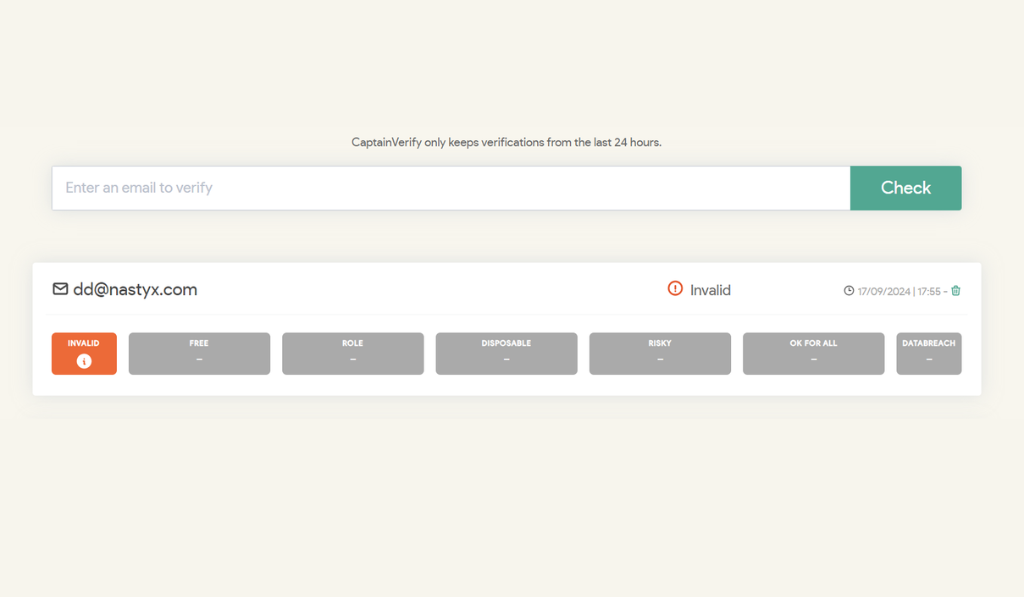 CaptainVerify form requiring account activity details and source verification