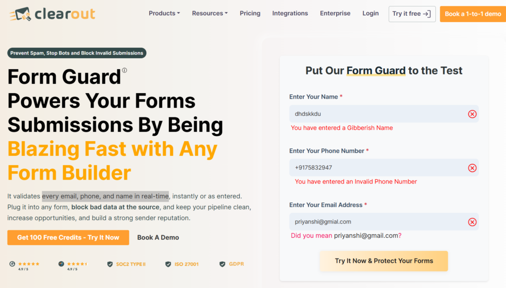 Clearout Form Guard