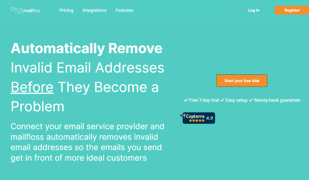 Mailfloss home page