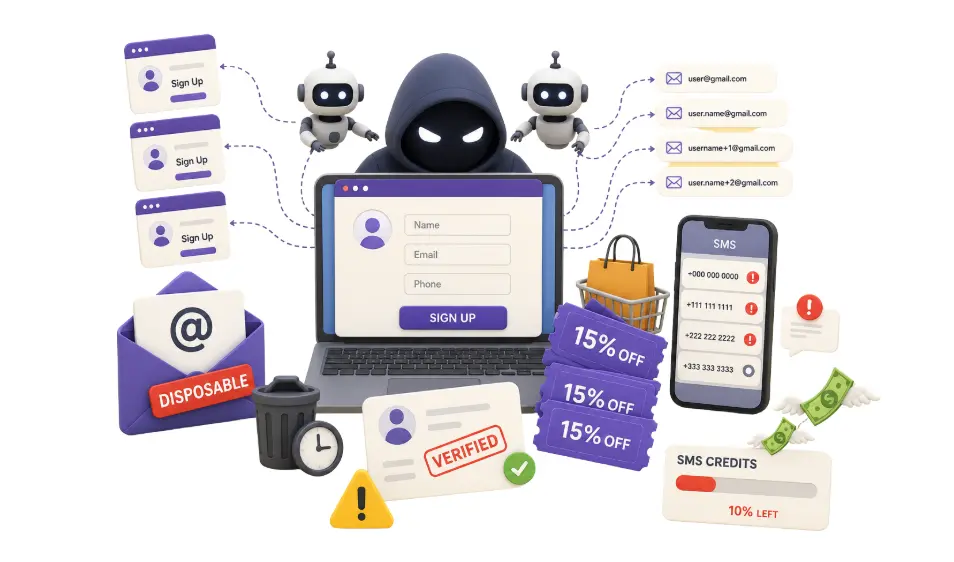 Fake signup bots attacking.